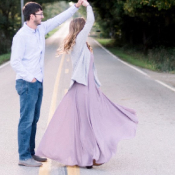 purple engagement dress